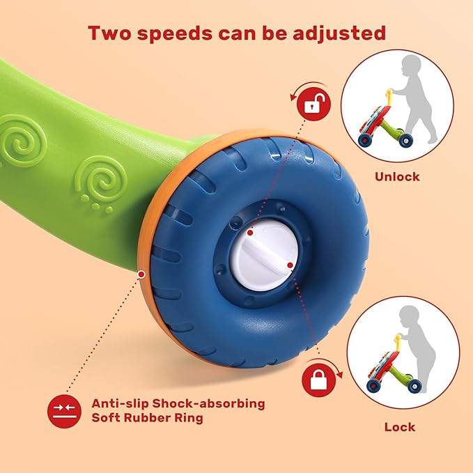 CUTE STONE Sit-to-Stand 2 in 1 Learning Walker (speed)