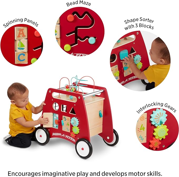 Radio Flyer Deluxe Push & Play Cube Walker (activities)