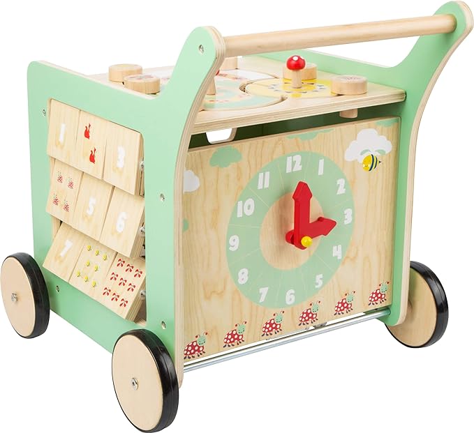 Small Foot Move It! Wooden Premium Pastel Baby Walker (clock)