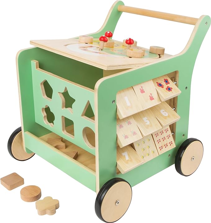 Small Foot Move It! Wooden Premium Pastel Baby Walker (open top)